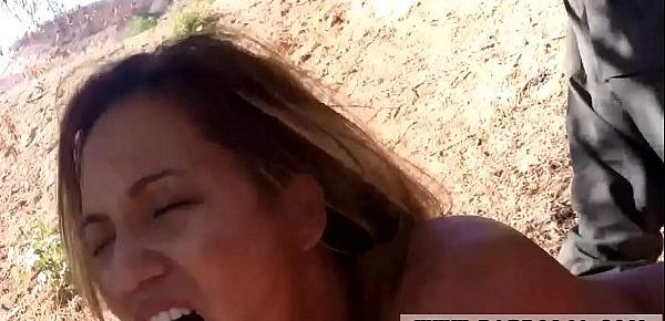  Sexy brunette glasses blowjob and outdoor dogging first time Border